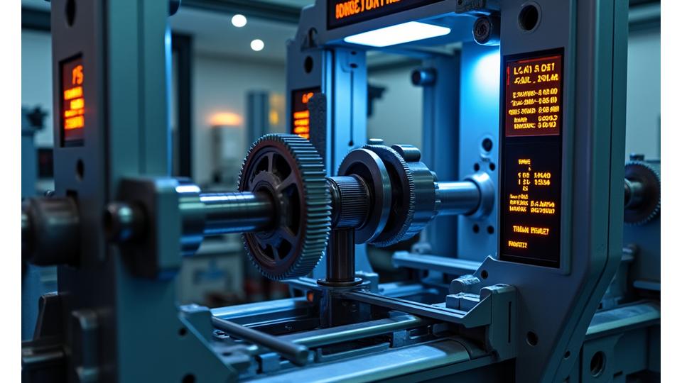 リール部品の10万回転連続耐久テストを行っている試験装置